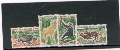 Ivory Coast 1963 Animals Scott# 205//210 Mint LH Cover