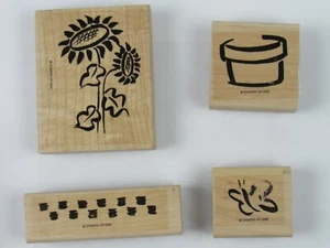 Stampin' Up Elegante Girasol - Juego de 4 sellos montados en madera S227 - Imagen 1 de 6