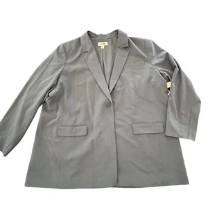 Nordstrom Blazer Smoky Blue Plus Size 3X Classic Women’s NWT Professional Career - Picture 1 of 17
