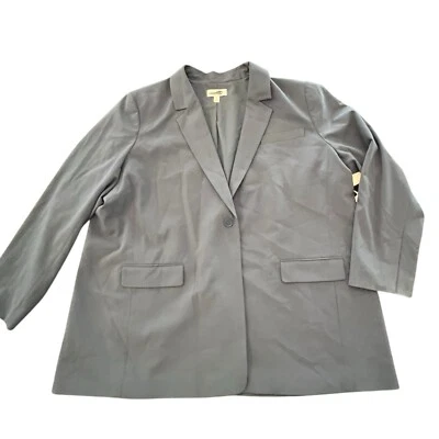 Nordstrom Blazer Smoky Blue Plus Size 3X Classic Women’s NWT Professional Career - Image 1 of 4