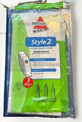 Genuine Bissell Style 2 Vacuum Bags 3 Pack Model 32018 - Image 1 of 3