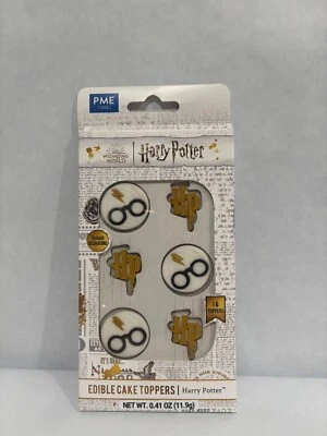 6 Harry Potter, edible cake toppers, glasses & initials  - Image 1 of 2
