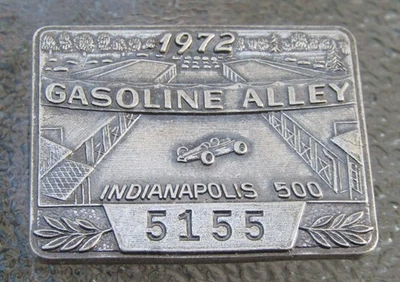 1972 Indianapolis 500 Bastian Bros. Silver Pit Pin Number 5155 Lee Brown LOOK - Image 1 of 2