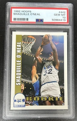 1992-93 Hoops Shaquille O'Neal Rookie #442 PSA 10 GEMAS COMO NUEVO MAGIA, ¡LAKERS HOF! Foto 1 de 2