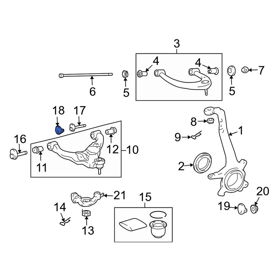 For Lexus GX460 10-14 Lexus Front Alignment Camber Adjusting Eccentric Foto 1 de 1