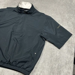 Chaqueta de golf DryJoy FootJoy para hombre mediana 1/4 cremallera negra manga corta bolsillos forrados - Imagen 1 de 9
