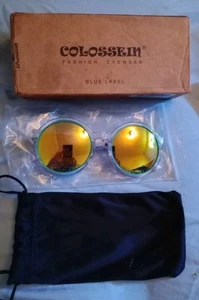 COLOSSEIN Womens Sunglasses UV400 Mirrored Lens, Fit C1 - Orange Lens  - Picture 1 of 4