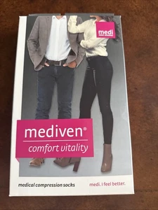 Mediven Comfort geschlossene Zehe Kompression Wadensocken Damen 20-30 EBENHOLZ Größe 3 NEU - Bild 1 von 6