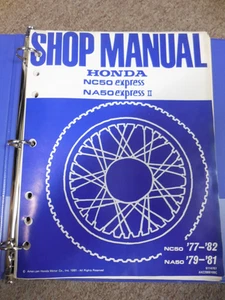 honda shop repair manual 77-82 NC50 79-81 NA50 scooter NA NC 50 - Bild 1 von 3