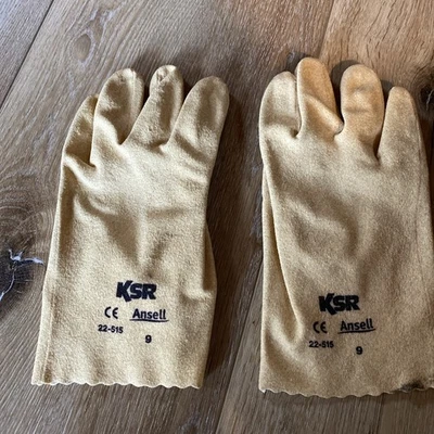 Guantes Ansell Ksr® Multiusos Recubiertos de Vinilo, 9, Amarillo Nuevos 22-515  Foto 1 de 3