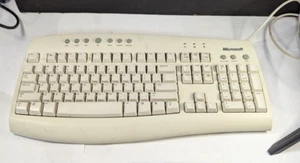 Microsoft Internet Keyboard PS/2 Wired RT9410 V 56TWR Fair Condition - Picture 1 of 6