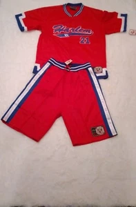 NWT Vintage Platinum Nova Baseball Harlem 21 Youth Boys Jersey Shorts XL 17-18 - Picture 1 of 12
