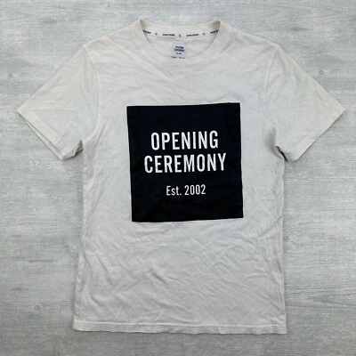 Camisa Ceremonia de Apertura Para Hombre Pequeña Blanca Logo OC 2002 Foto 1 de 4