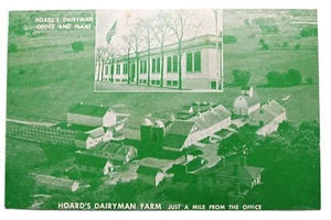 Aerial of Hoard's Dairyman Dairy Cattle Farm Postcard Fort Atkinson, Wisconsin - Picture 1 of 2