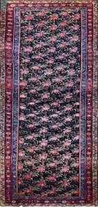 Antique Handmade Kurdish Carpet, 5'4" x 11'8" #17520 - Picture 1 of 11
