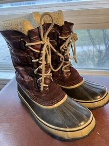 Botas Sorel 1964 PAC para mujer talla 11 púrpura nieve invierno aisladas forradas impermeables - Imagen 1 de 15
