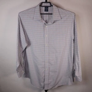 Brooks Brothers Blue Plaid Button Up Long Sleeve Shirt Mens Size XL - Picture 1 of 3
