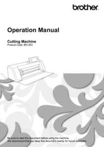 Ristampa manuale di istruzioni proprietario macchina da taglio Brother 891-Z01 SPEDIZIONE GRATUITA - Foto 1 di 1
