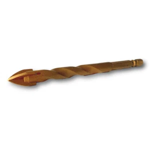 6 mm Titanium Spiral Drill Bits Tile Hole Cutters Dead Hard Stuff Porcelain Tile - Picture 1 of 5