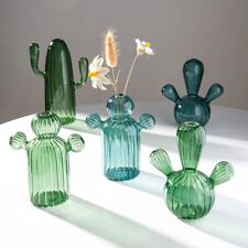 Lightweight Cactus Glass Vase Small Glass Vase  Living Room