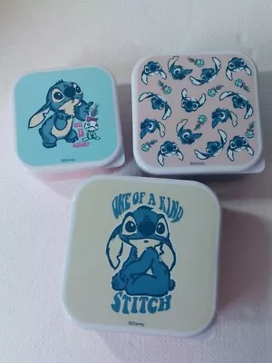 Lot De 3 Boîtes à Goûter Disney Stitch • 10€