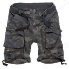 Brandit Savage Belted Cotton Polyester Cargo Summer Shorts -Army Dark Camouflage