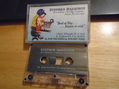 RARE PROMO Stephen Harrison CASSETTE TAPE mixing engineer producer reel ROCK ! - Image 1 of 2