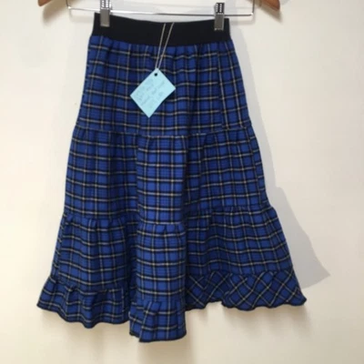 Falda Franela Niñas 5/6 Maci Azul Cuadros Volantes Nivel Algodón Mamá y Papá Niños Foto 1 de 4