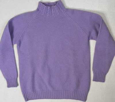 Suéter de mujer talla grande Harley of Scotland cuello falso lana suave angora púrpura claro Foto 1 de 4