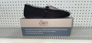 Skechers Cleo 2.0 Starlight Womens Mary Jane Buckle Ballet Flats Size 8 Black - Picture 1 of 10