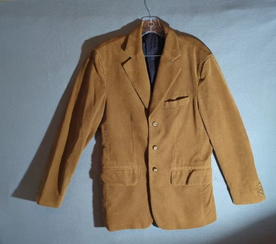 Женский коричневый бархатный блейзер Izod размер большой винтажный 1970-е - Изображение 1 из 4