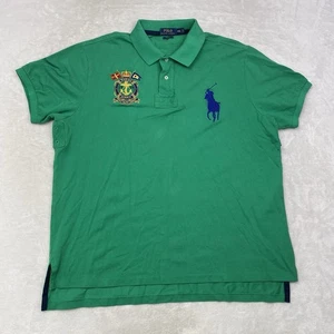 Polo Ralph Lauren Custom Fit Poloshirt Grün XXL Big Pony Wappen Bestickt - Bild 1 von 7