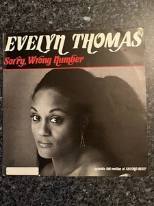 Evelyn Thomas "Sorry, Wrong Number b/w Second Best" Rare UK 12" pressing. - Picture 1 of 4