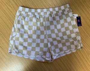 gapfit Girls teen running shorts in beige check  XXL BNWT RRP £22.95 13-14 - Picture 1 of 2
