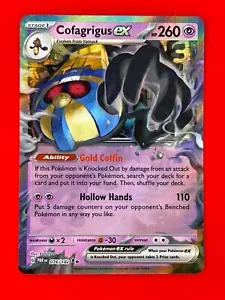 Pokémon TCG Cofagrigus ex Paradox Rift 076/182 Holo Double Rare SV05 English NM - Picture 1 of 2
