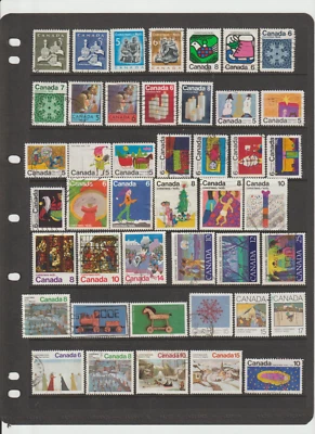 110 Xmas Stamps of Canada all Different and Mostly Nice Postal Used. - Image 1 of 3
