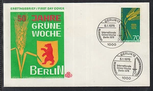 W 02) Alemania Berlín 1975 hermoso FDC 50 años Semana Verde Internacional - Imagen 1 de 1