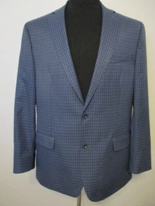 Abrigo deportivo Michael Kors para hombre de ajuste clásico azul/azul marino a cuadros nuevo sin etiquetas - talla 44L - Imagen 1 de 13