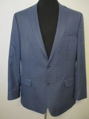 NWOT Michael Kors Men's Classic-Fit Blue/Navy Check Sport Coat - Size 44L - Image 1 of 4