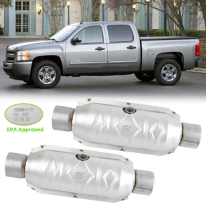 2x 2.5" Inlet/Outlet Catalytic Converter EPA Approved For Chevy Silverado 1500 - Bild 1 von 20