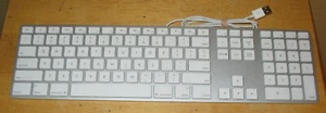 Apple A1243 Wired USB Full Size Aluminum Keyboard - Picture 1 of 2