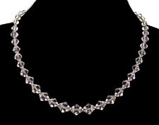 VTG SIMMONS BICONE CRYSTAL BEAD NECKLACE SIGNED