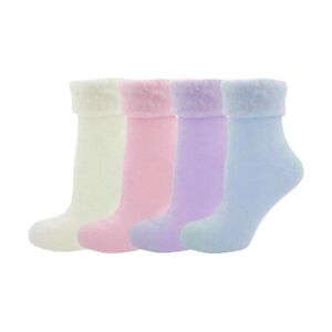 Ladies Womens Brushed Thermal Snuggle Sleep Bed Socks Soft Extra Warm UK 4-8 