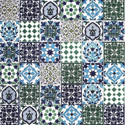 Piastrelle Marocchine Orientali Tunisine Patchwork Colorate 50pezzi 10x10 -Muhit - Image 1 of 4