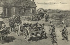 Primera Guerra Mundial Ejército Alemán en el Campo, Compañía de Ametralladoras (1915) Postal - Imagen 1 de 2