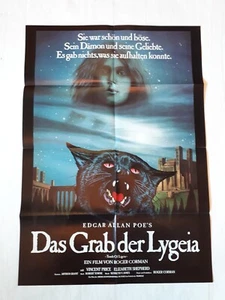 TOMB OF LIGEIA 1964 DAS GRAB DER LYGEIA ORIGINAL POSTER GERMAN EDGAR ALLEN POE - Picture 1 of 7