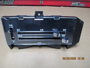 1970-1981 Camaro NON-A/C HEATER CONTROL ASSEMBLY. RESTORED. NEW LENS & BLACK OUT - Picture 1 of 8