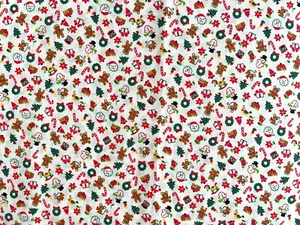 Tela de edredón de algodón juguetes de Navidad estampado Cranston funciona por 1/2 yarda - Imagen 1 de 3