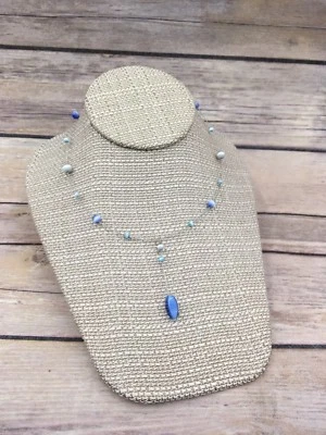 Kenneth Cole New York Blue Grey Stone Choker Necklace - Image 1 of 4