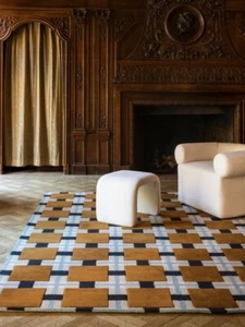 Ochre Fields Hand-Tufted Custom Wool Area Rug Carpet for Bedroom Aesthetics Rugs - Picture 1 of 3